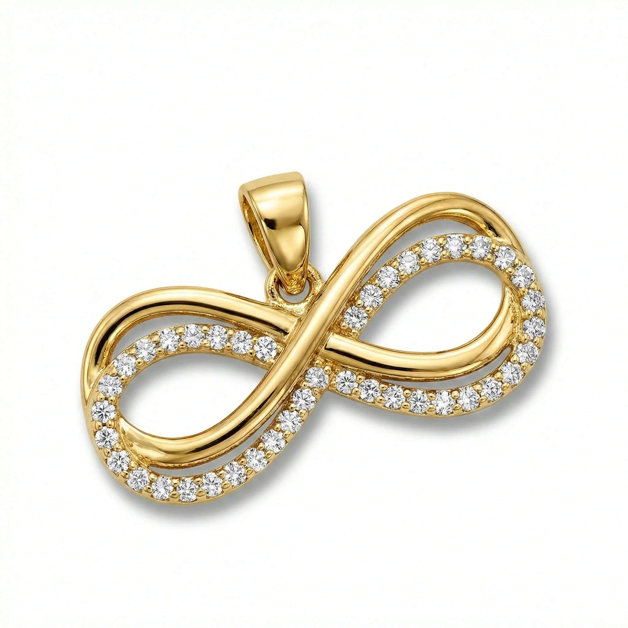 14K Gold | Anhänger Infinity mit Zirkonia K153