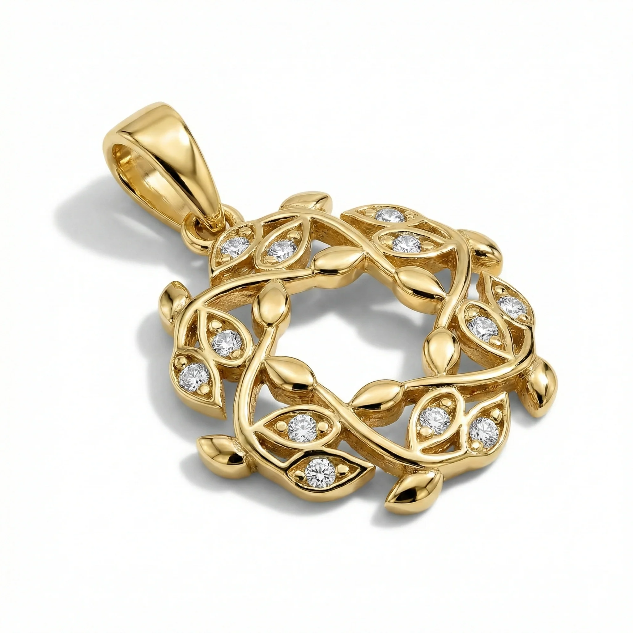 14K Gold | Anhänger Blume mit Zirkonia K123 - Image 2