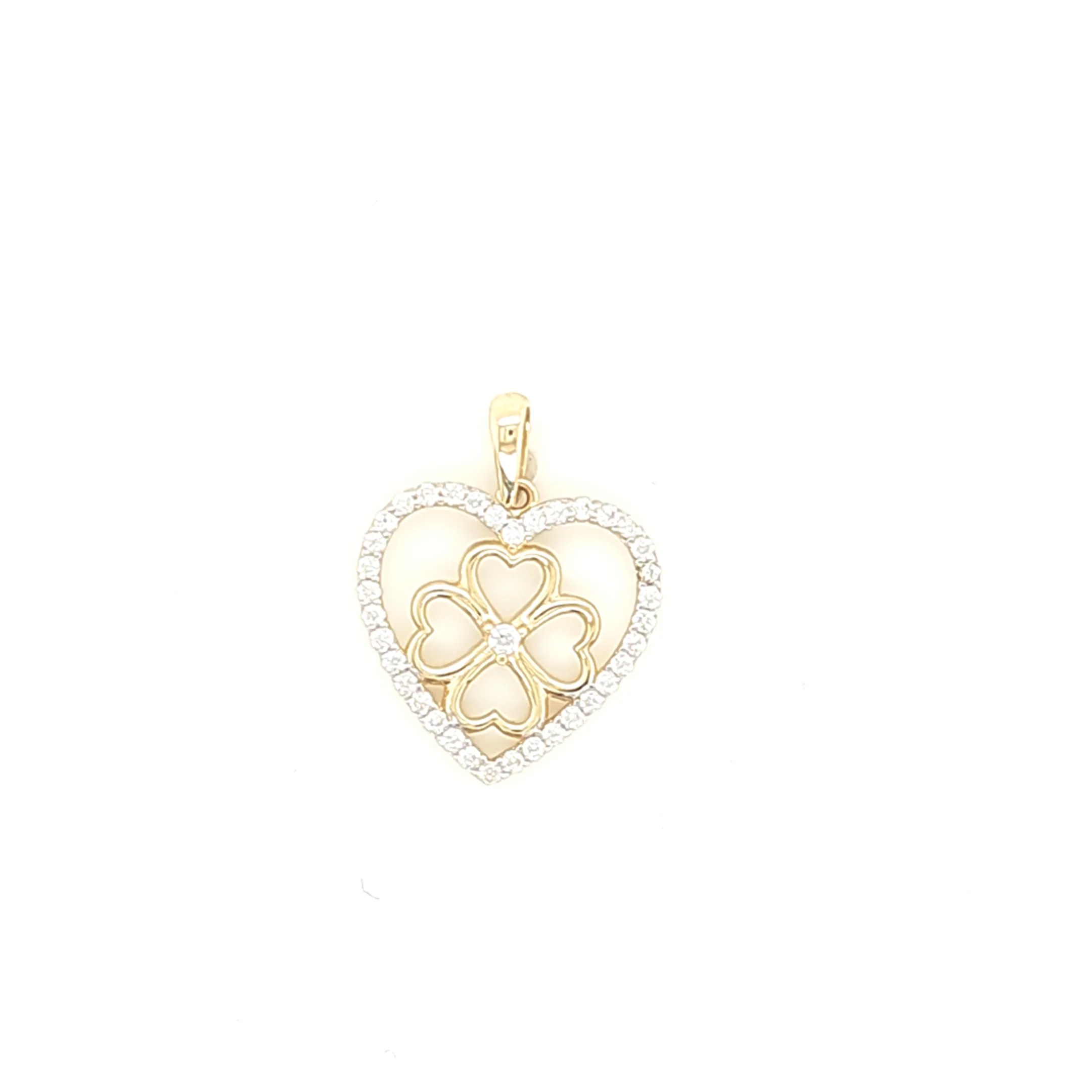 14K Gold | Anhänger Herz mit Zirkonia K100