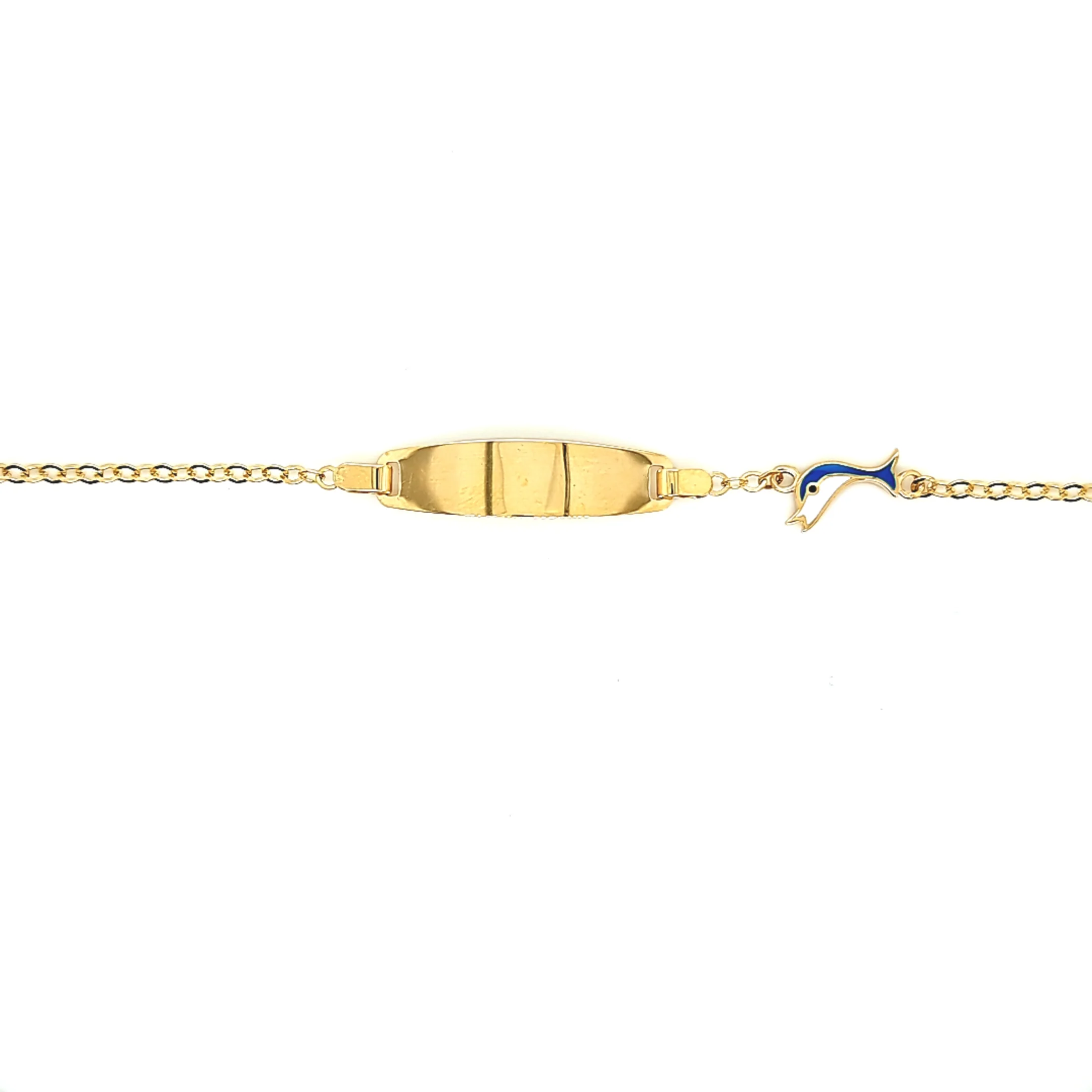 14K Gold | Armband ID-Band mit Delfin - Image 2