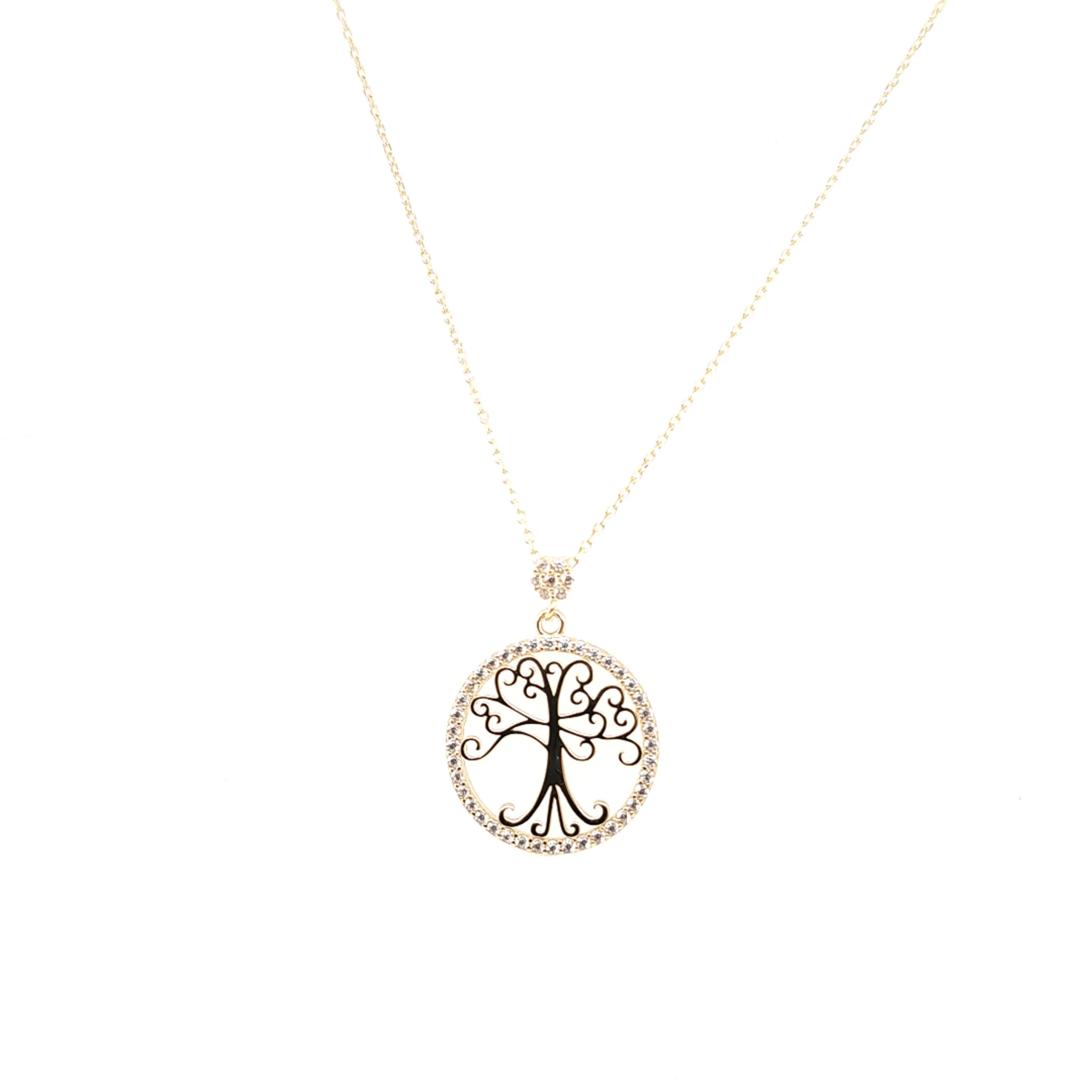 14K Gold | Halskette LebensBaum mit Zirkonia - Image 2