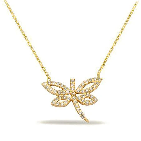 14K Gold | Halskette mit Libelle K0704