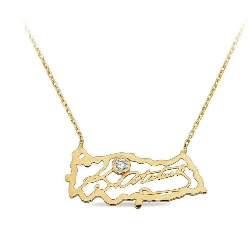 14K Gold | Halskette Atatürk imzali Türkiye K1954