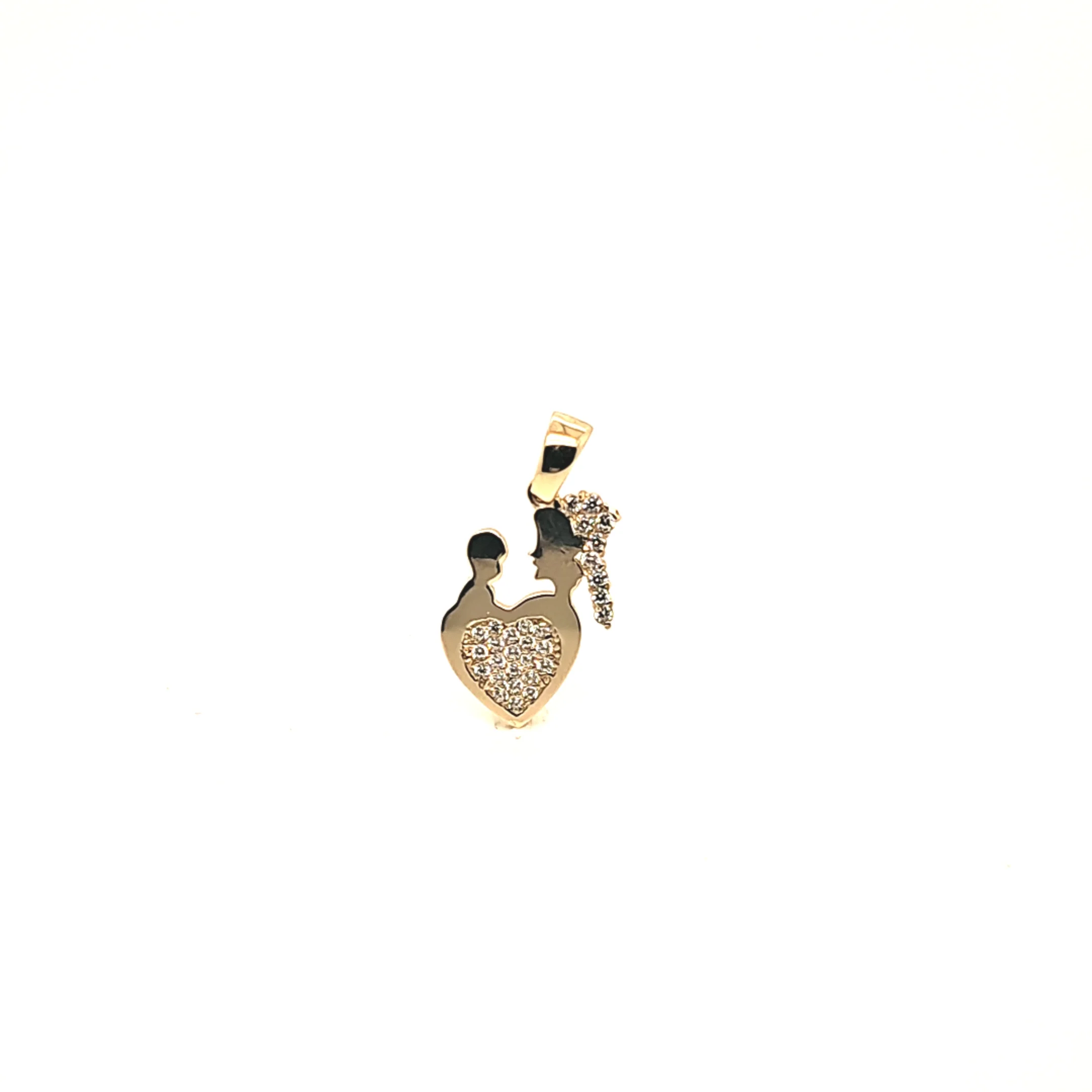 14K Gold | Anhänger mit Herz und Zirkonia K162