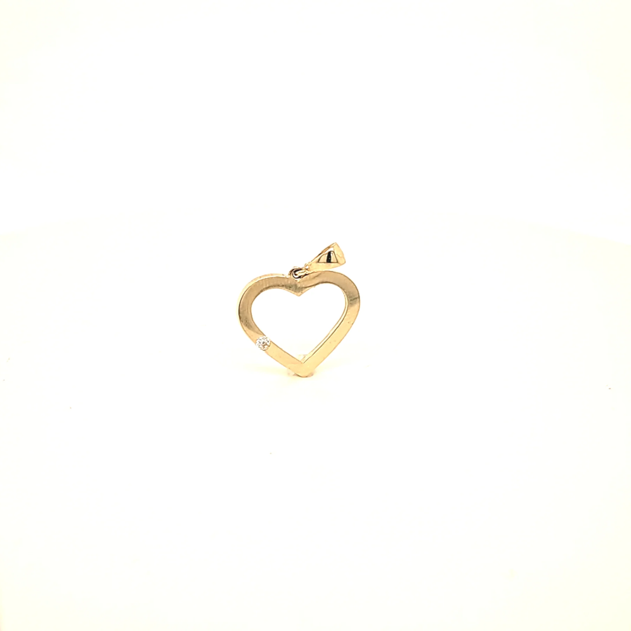 14K Gold | Anhänger mit Herz und Zirkonia K108
