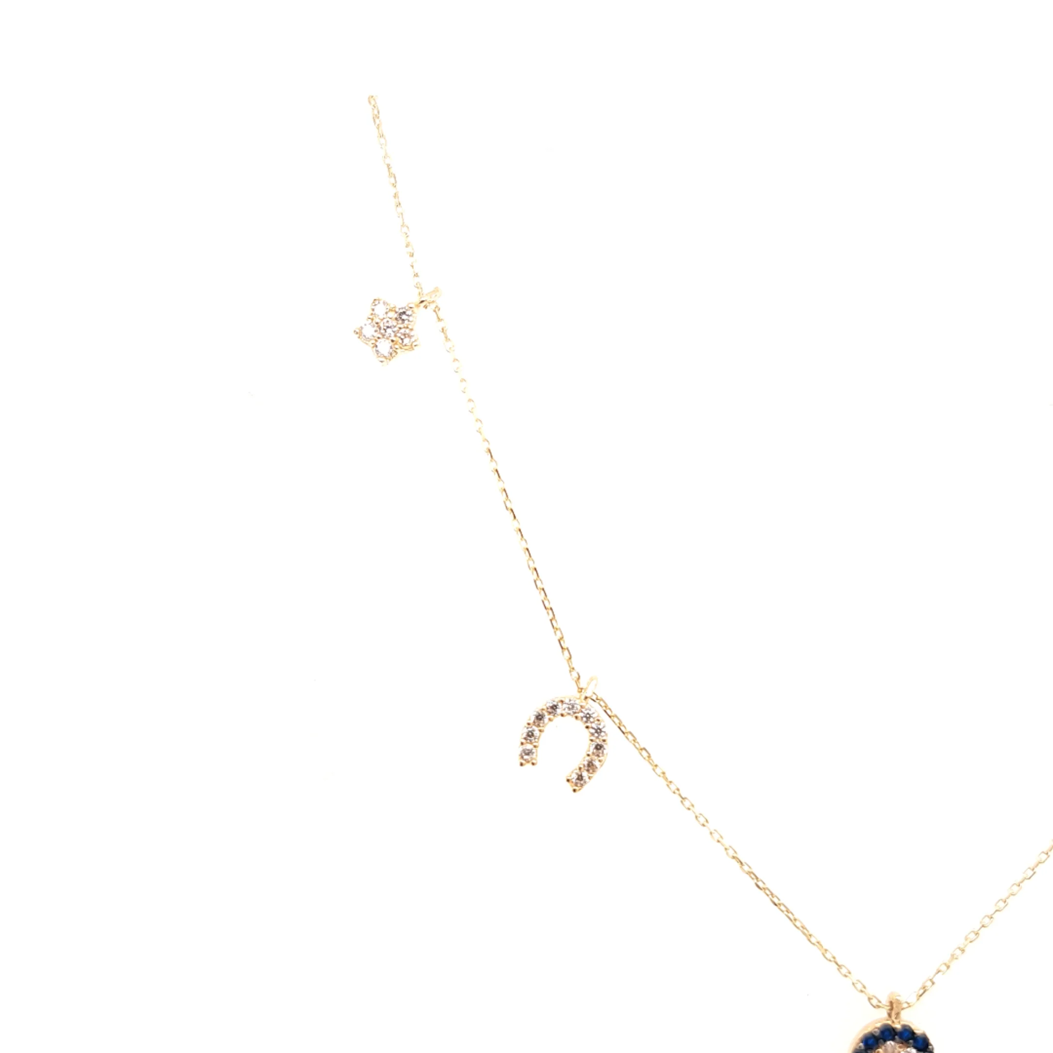 14K Gold | Halskette mit Nazar und Zirkonia - Image 2