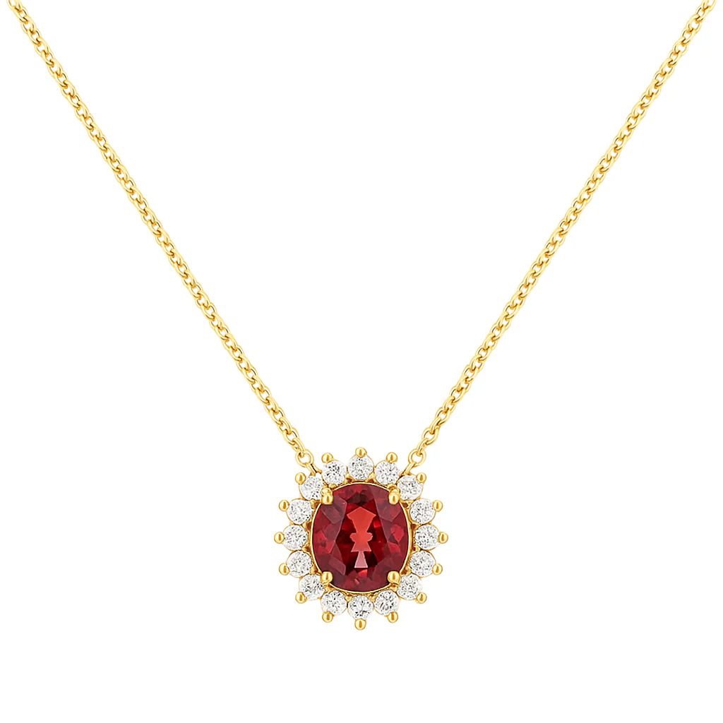 14K Gold | Halskette mit Zirkonia