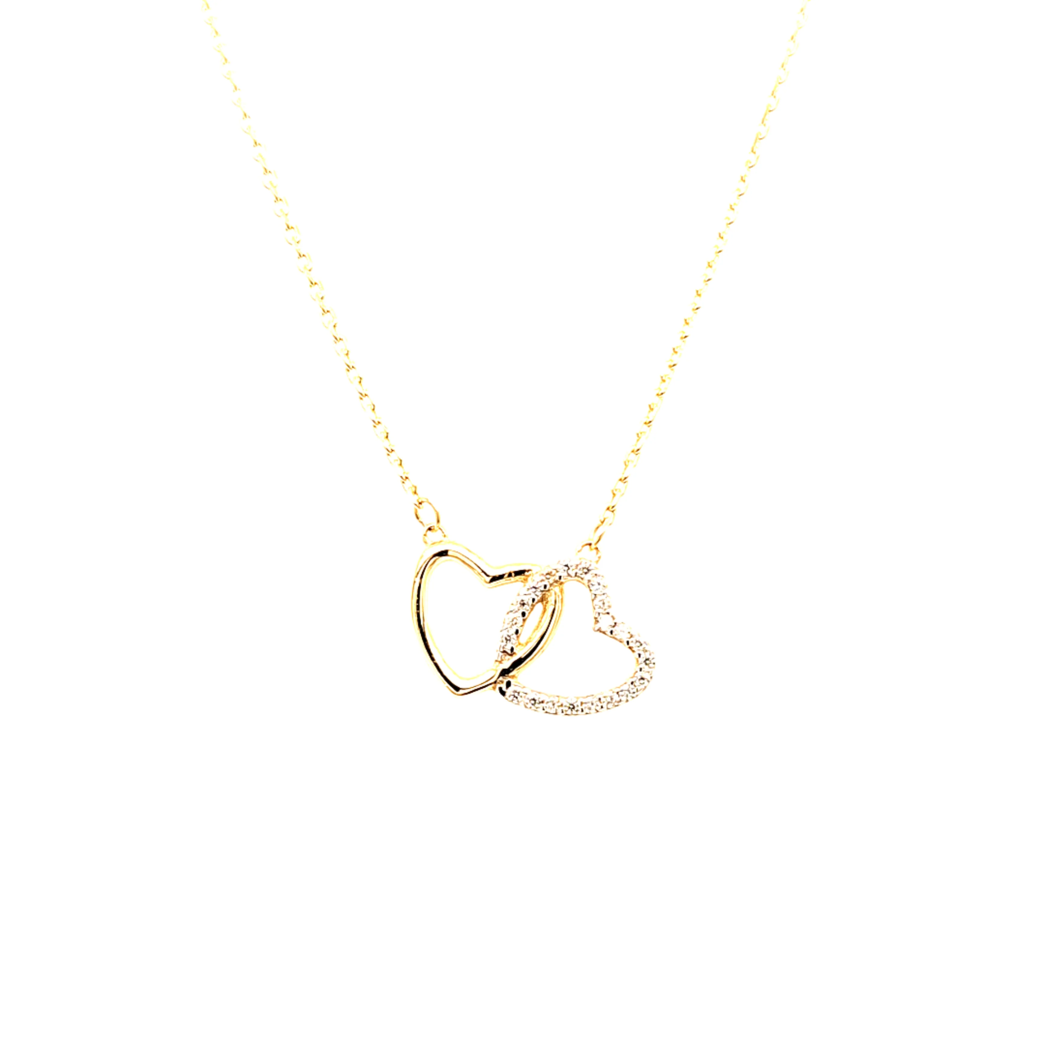 14K Gold | Halskette Herz mit Zirkonia
