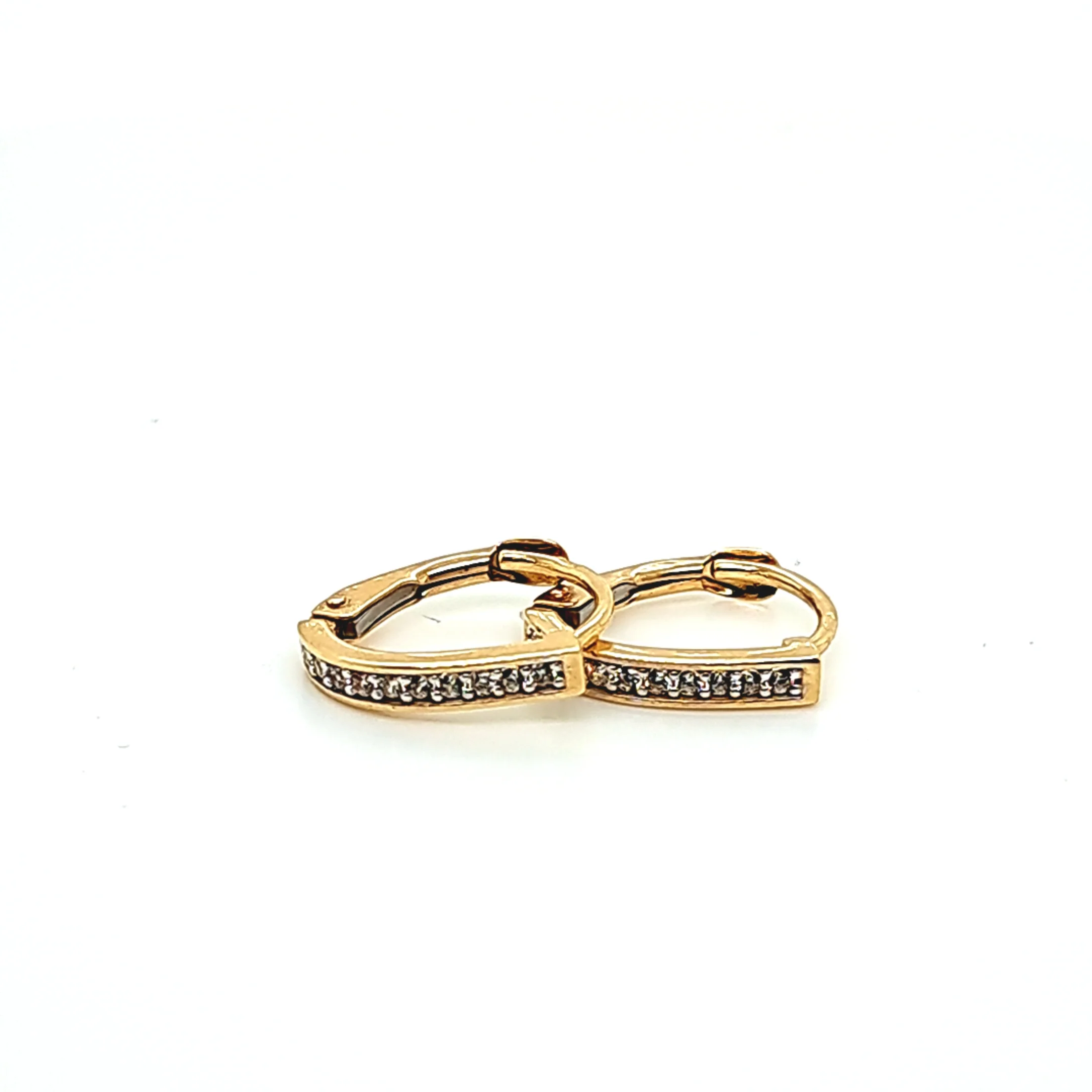 14K Gold | Ohrstecker Creole mit Zirkonia