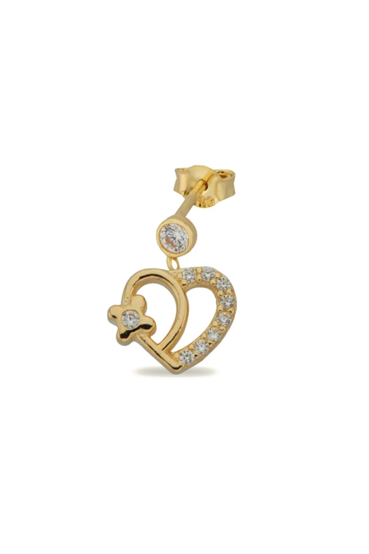 14K Gold | Ohrstecker mit Herz KP0278B