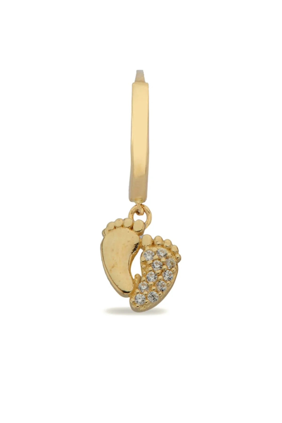 14K Gold | Ohrstecker mit LoveFuß KP0018C