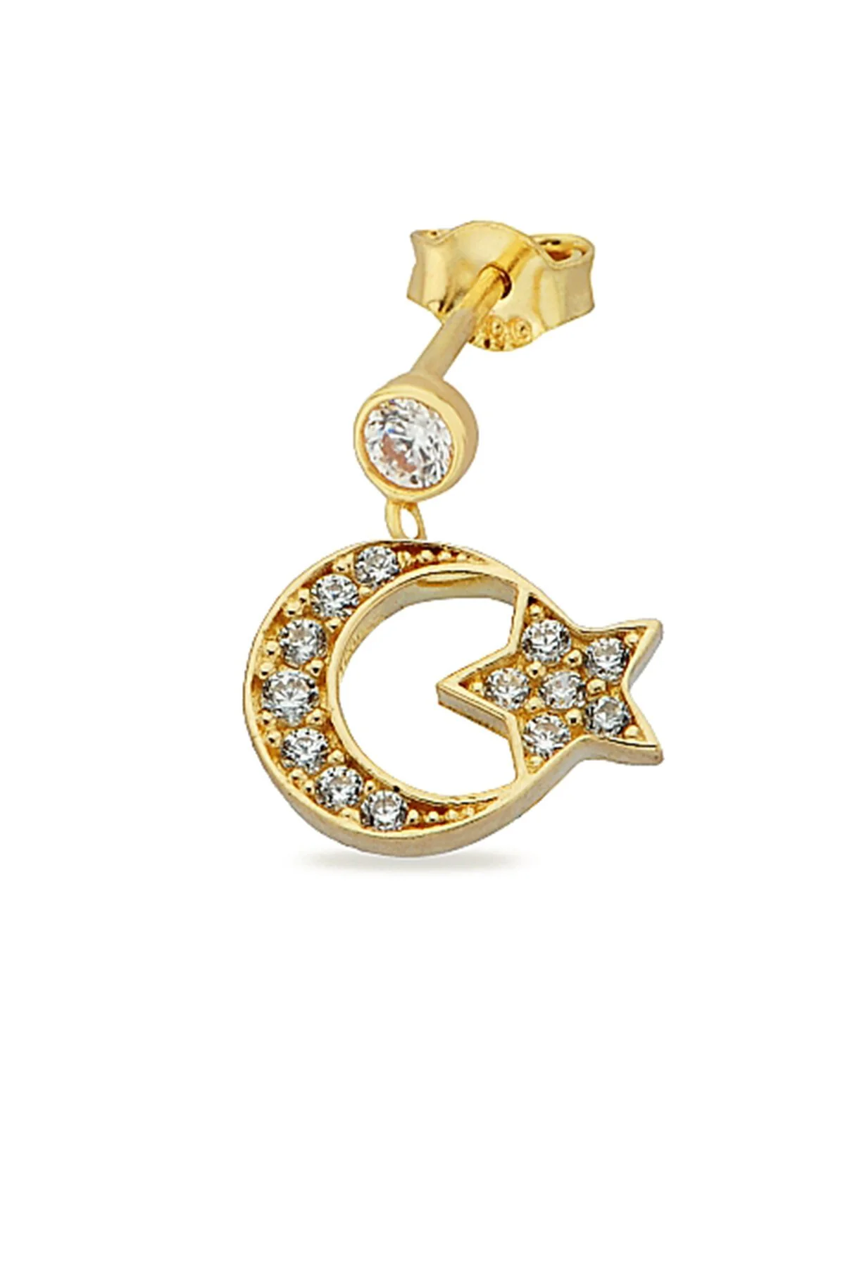 14K Gold | Ohrstecker mit Ay Yildiz Türkiye KP0406B