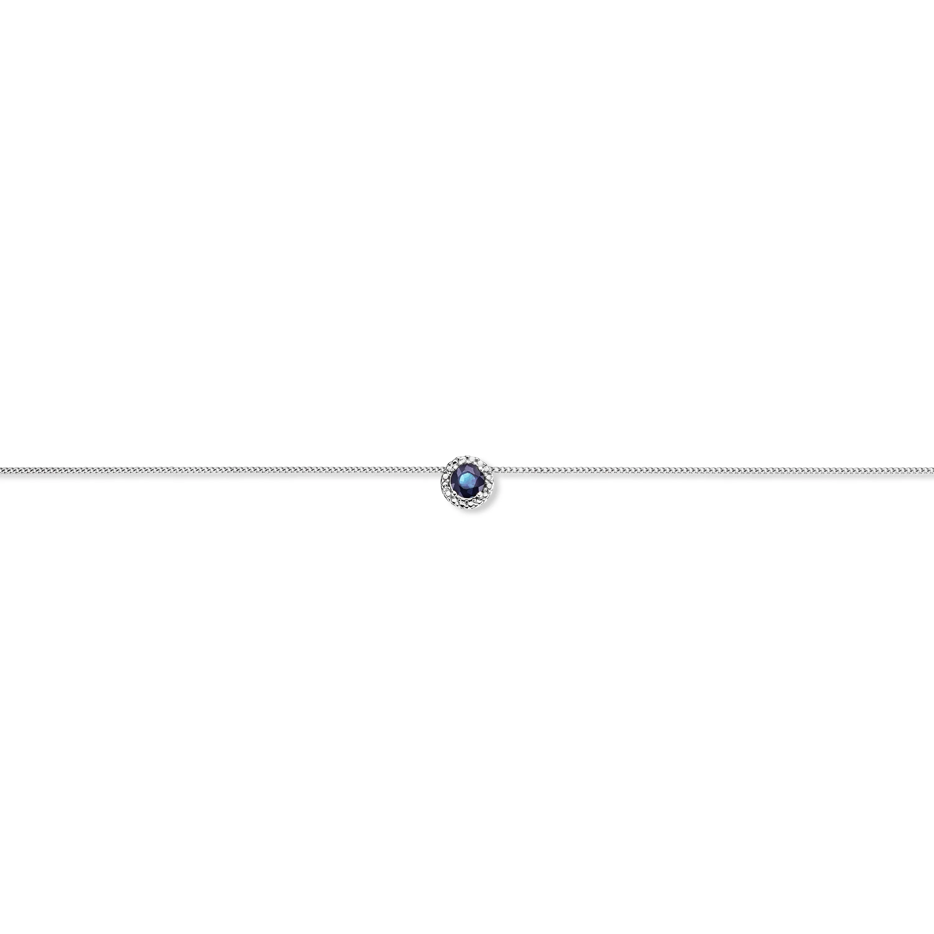 8K Gold | Safir Anhänger mit Kette