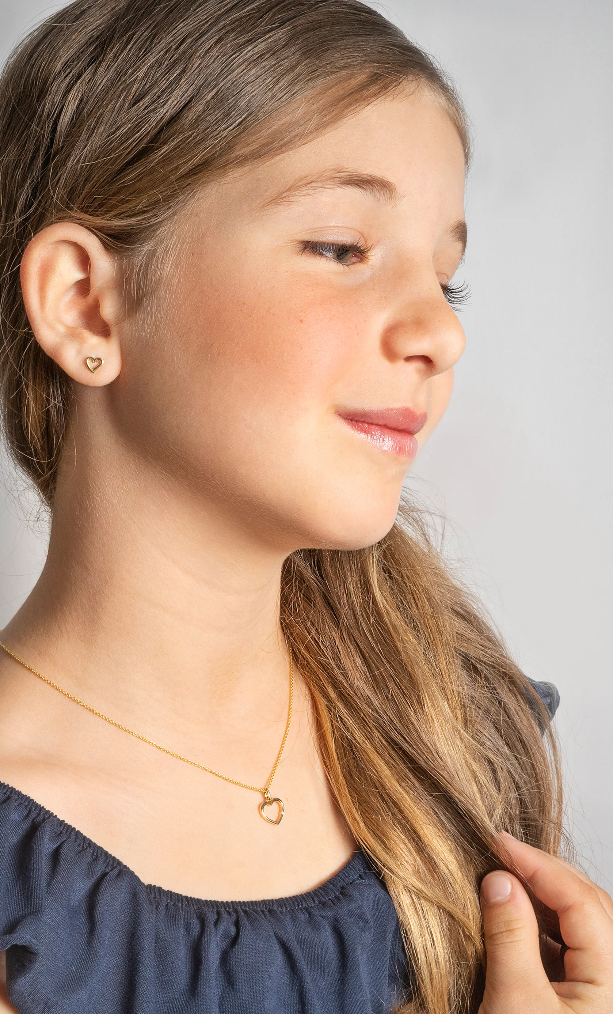8K Gold | Ohrstecker Herz - Image 2