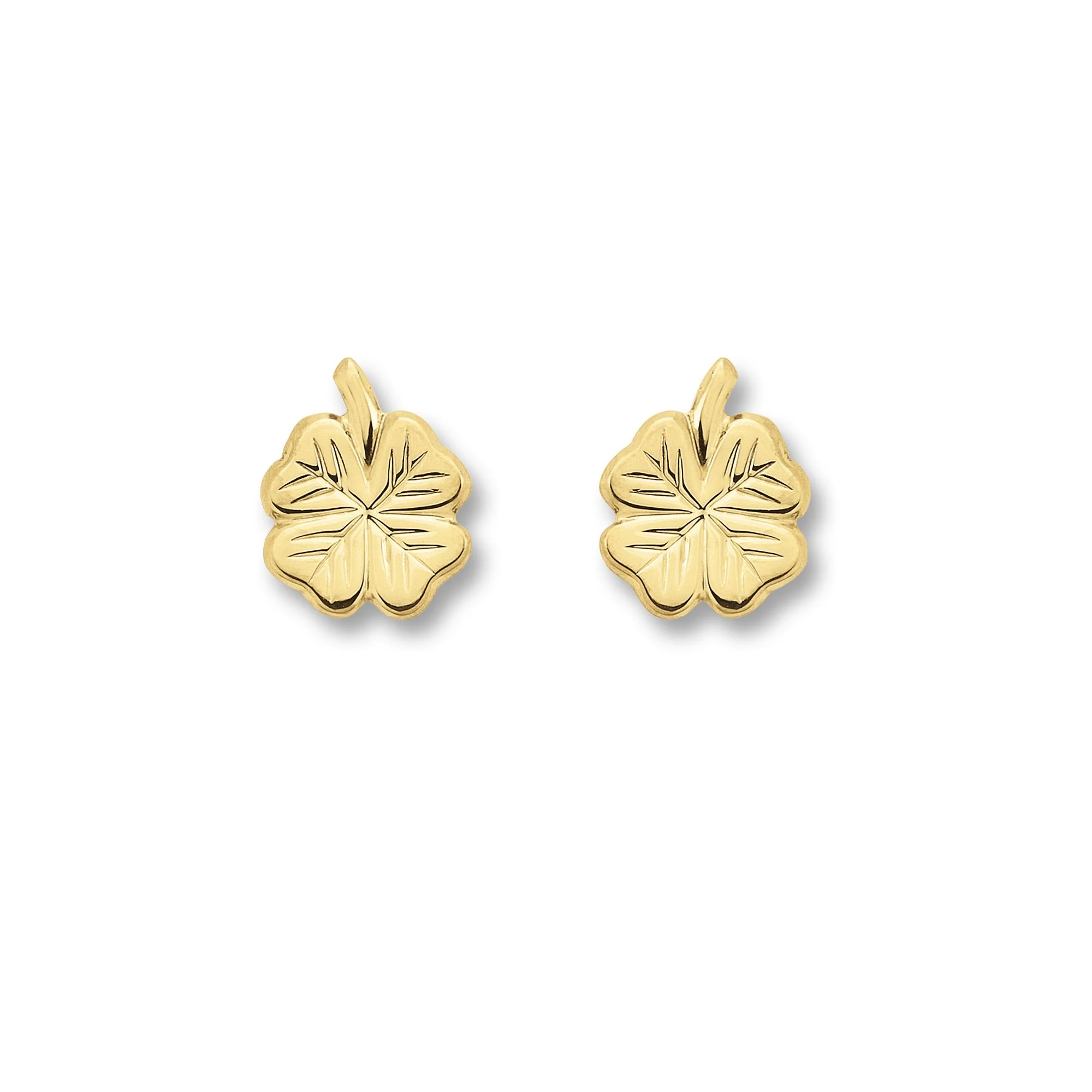 8K Gold | Ohrstecker Kleeblatt