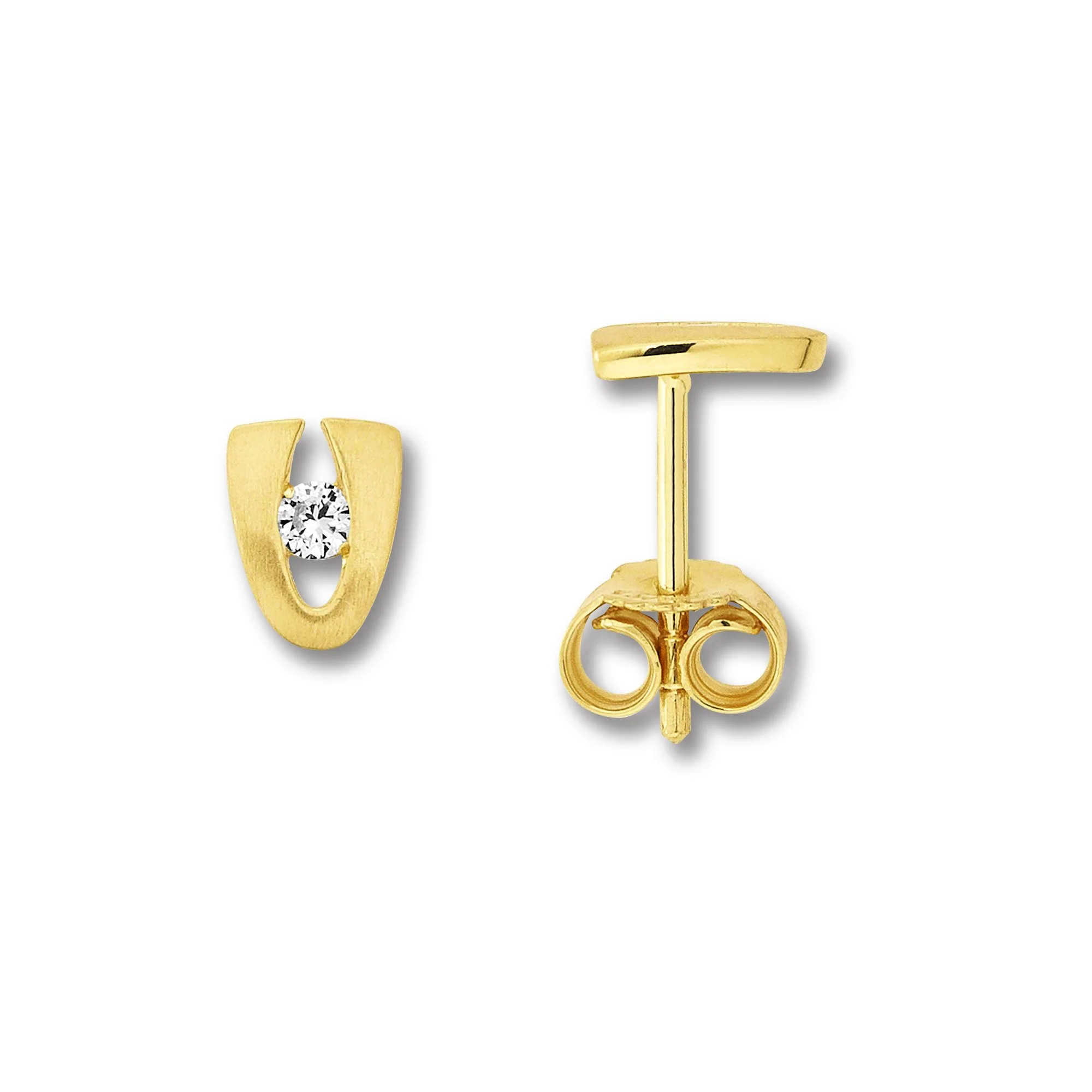 8K Gold | Ohrstecker Zirkonia