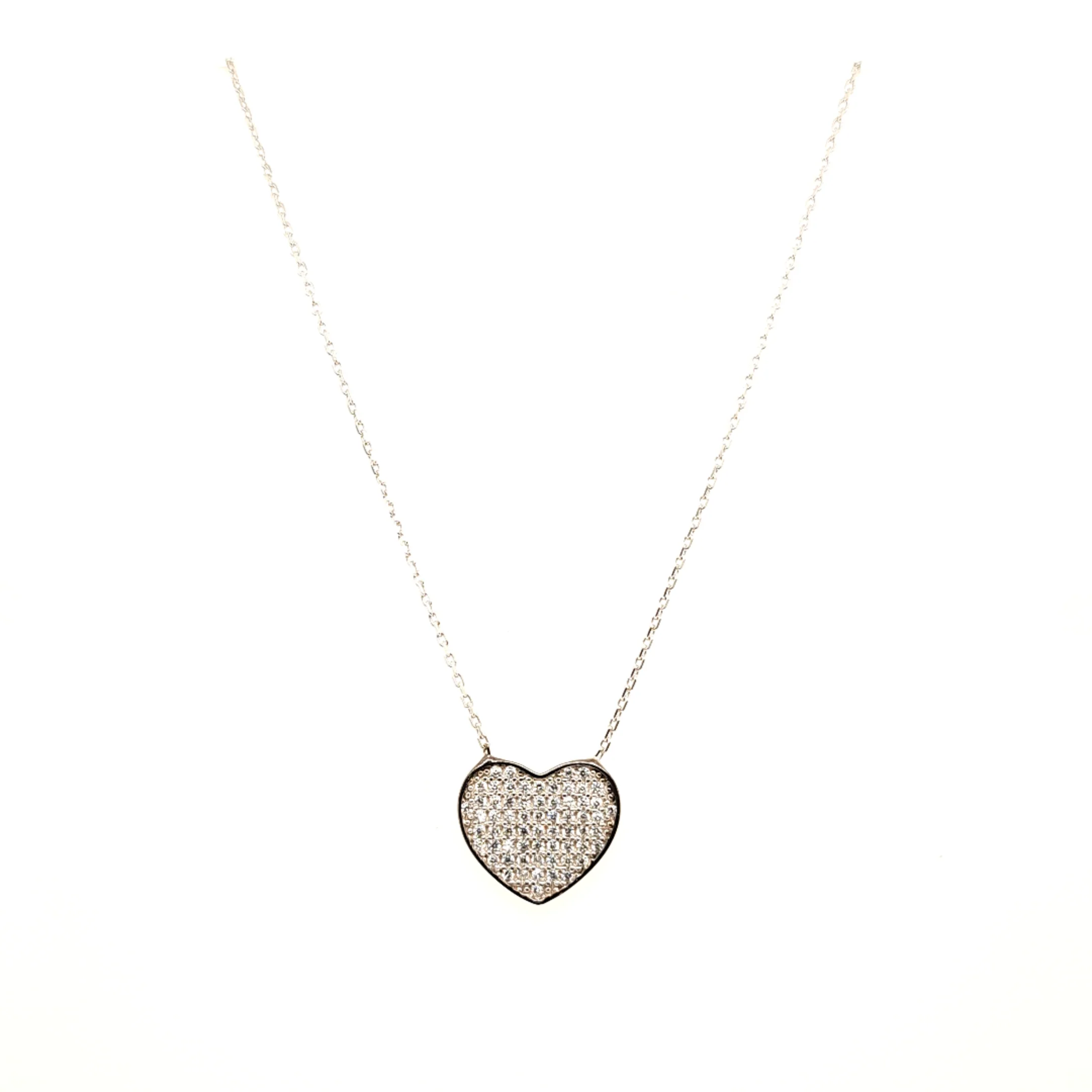 925 Silber | Halskette Herz mit Zirkonia