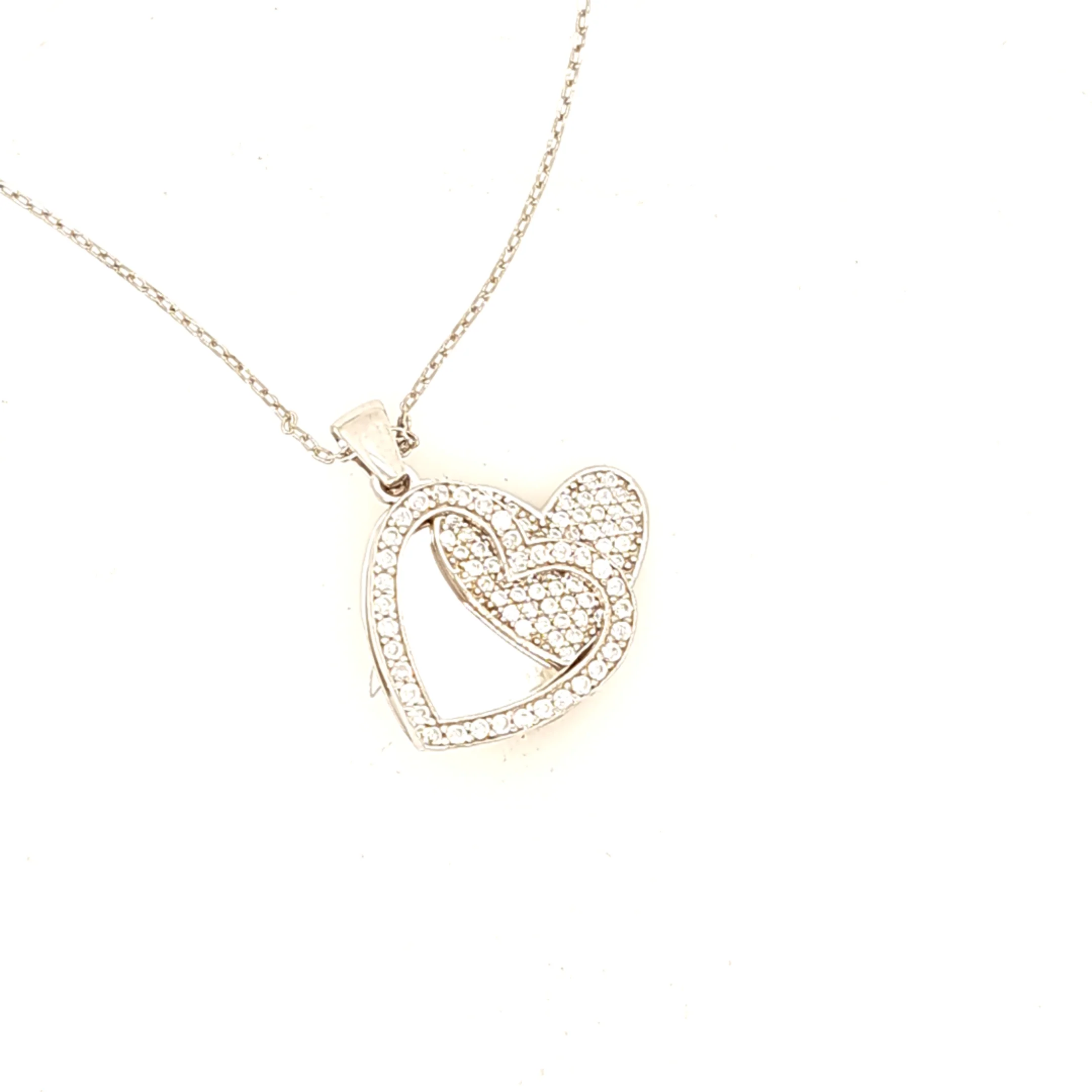925 Silber |  Halskette Herz mit Zirkonia
