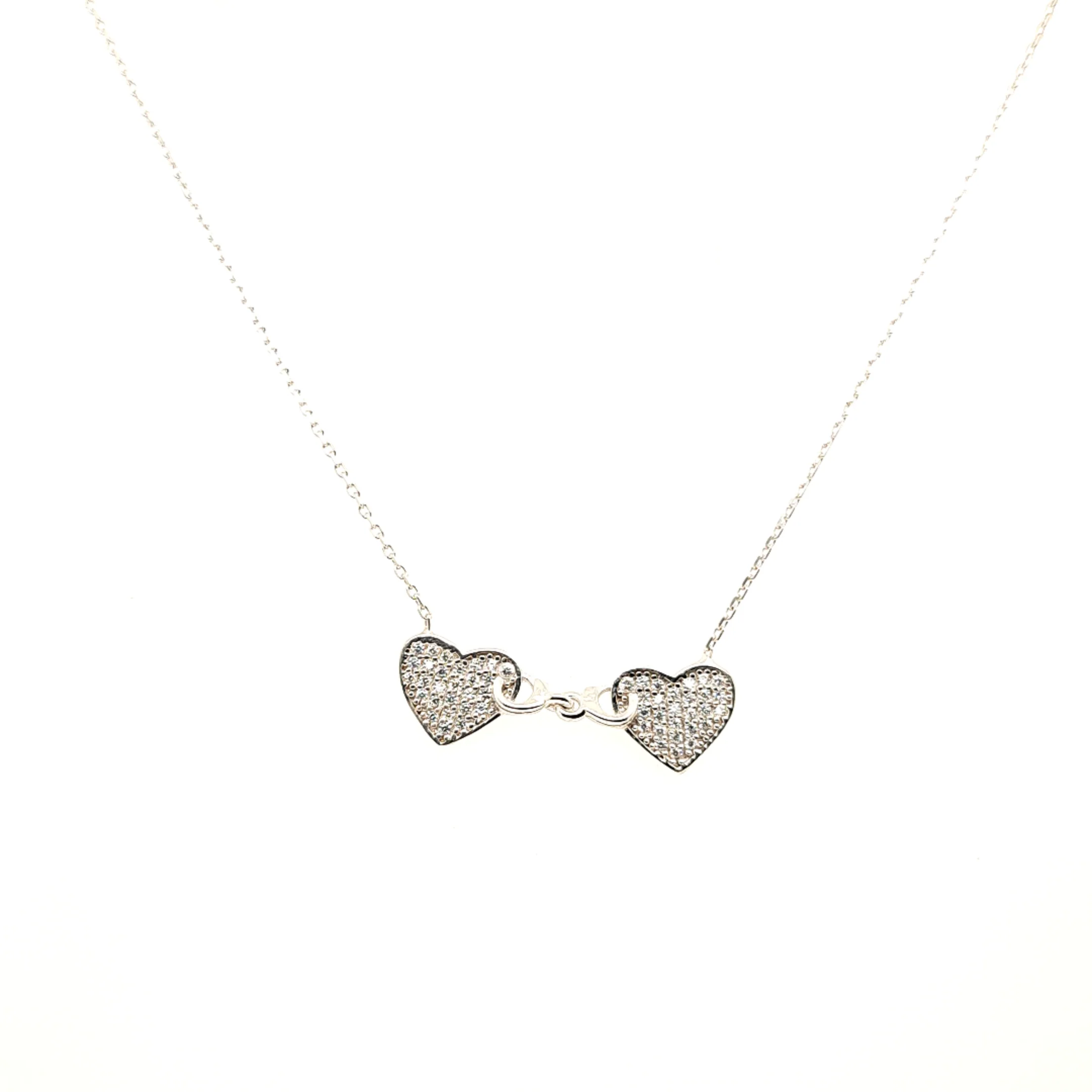 925 Silber |  Halskette Herz mit Zirkonia