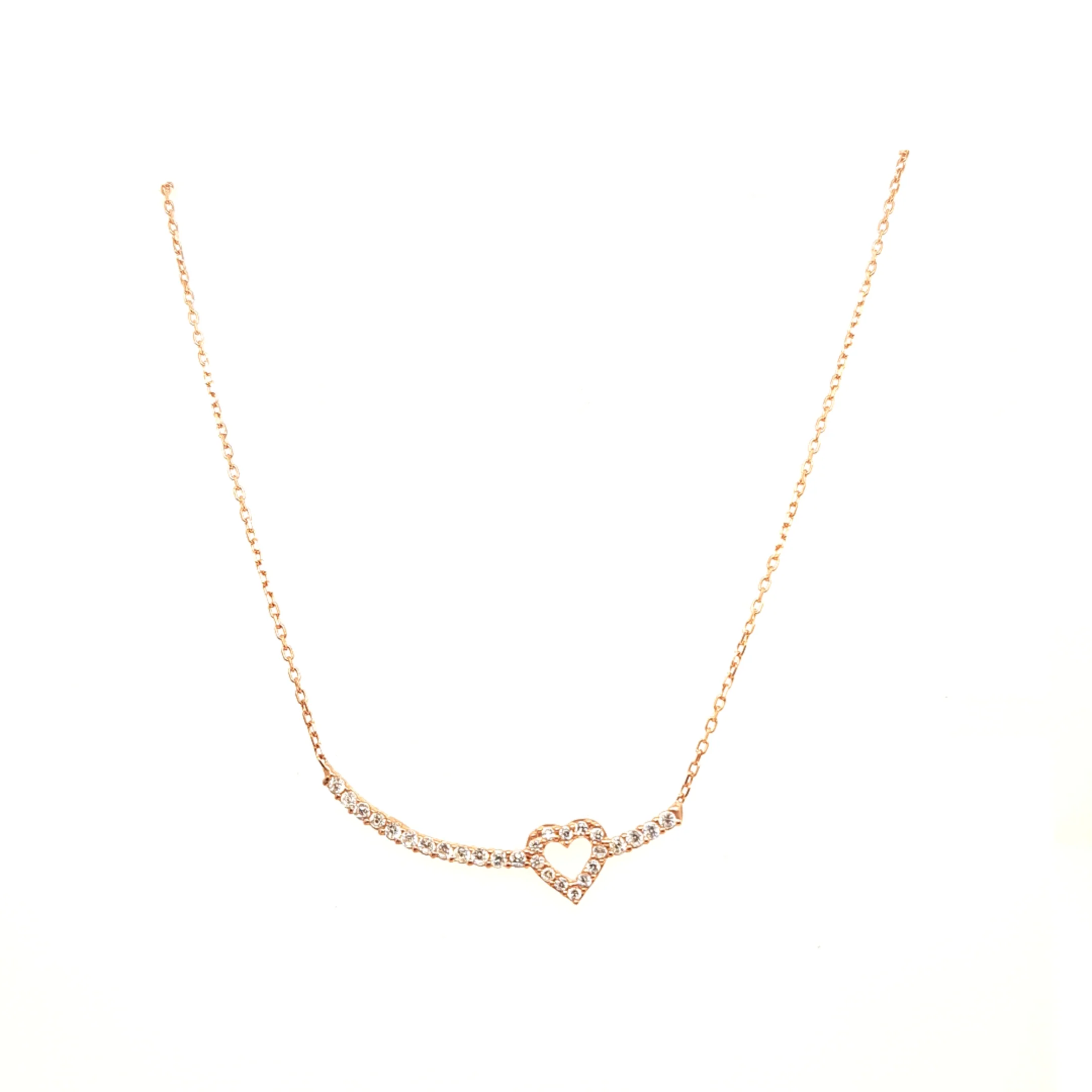 925 Silber |  Halskette Herz mit Zirkonia