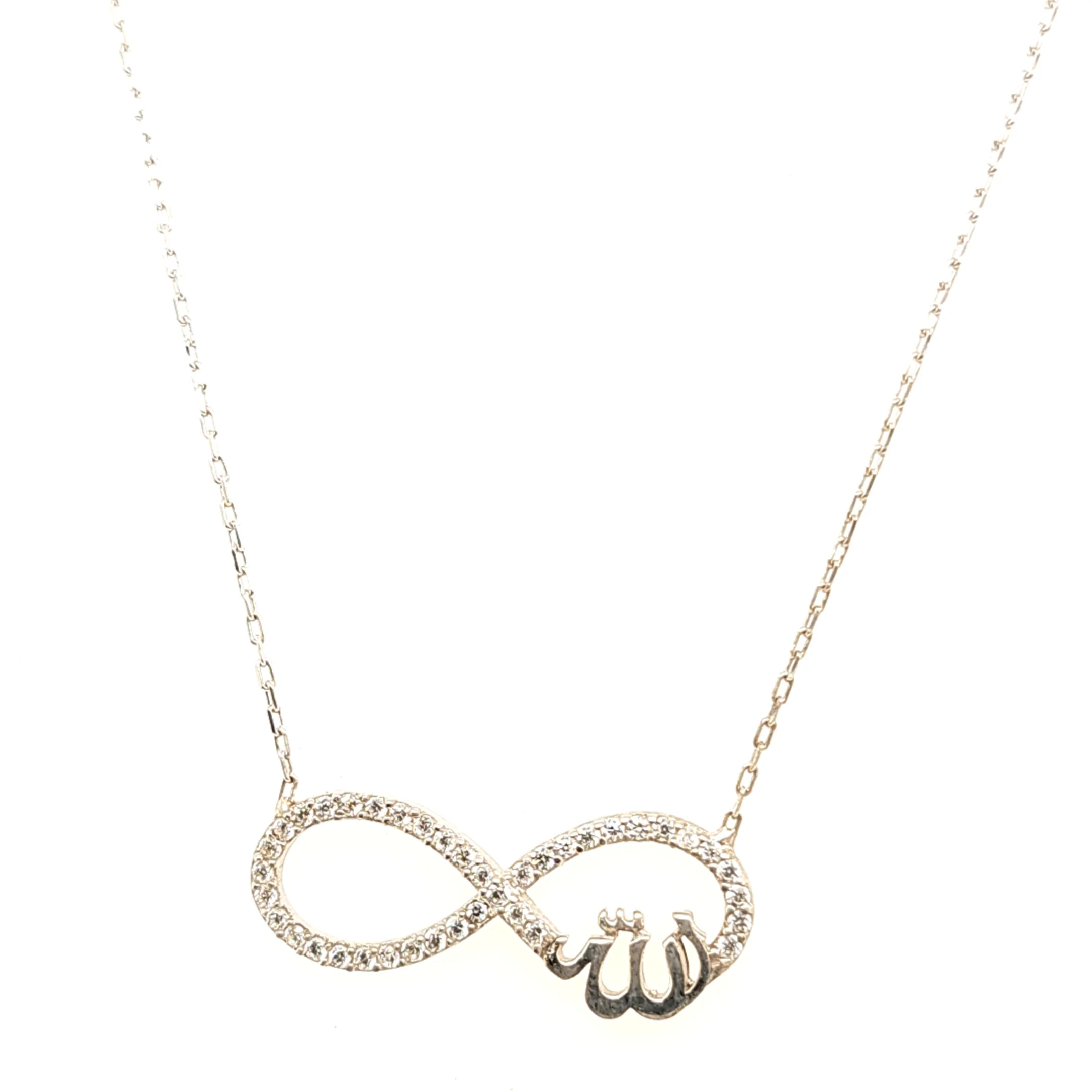 925 Silber | Halskette Infinity mit Allah und Zirkonia - Image 2