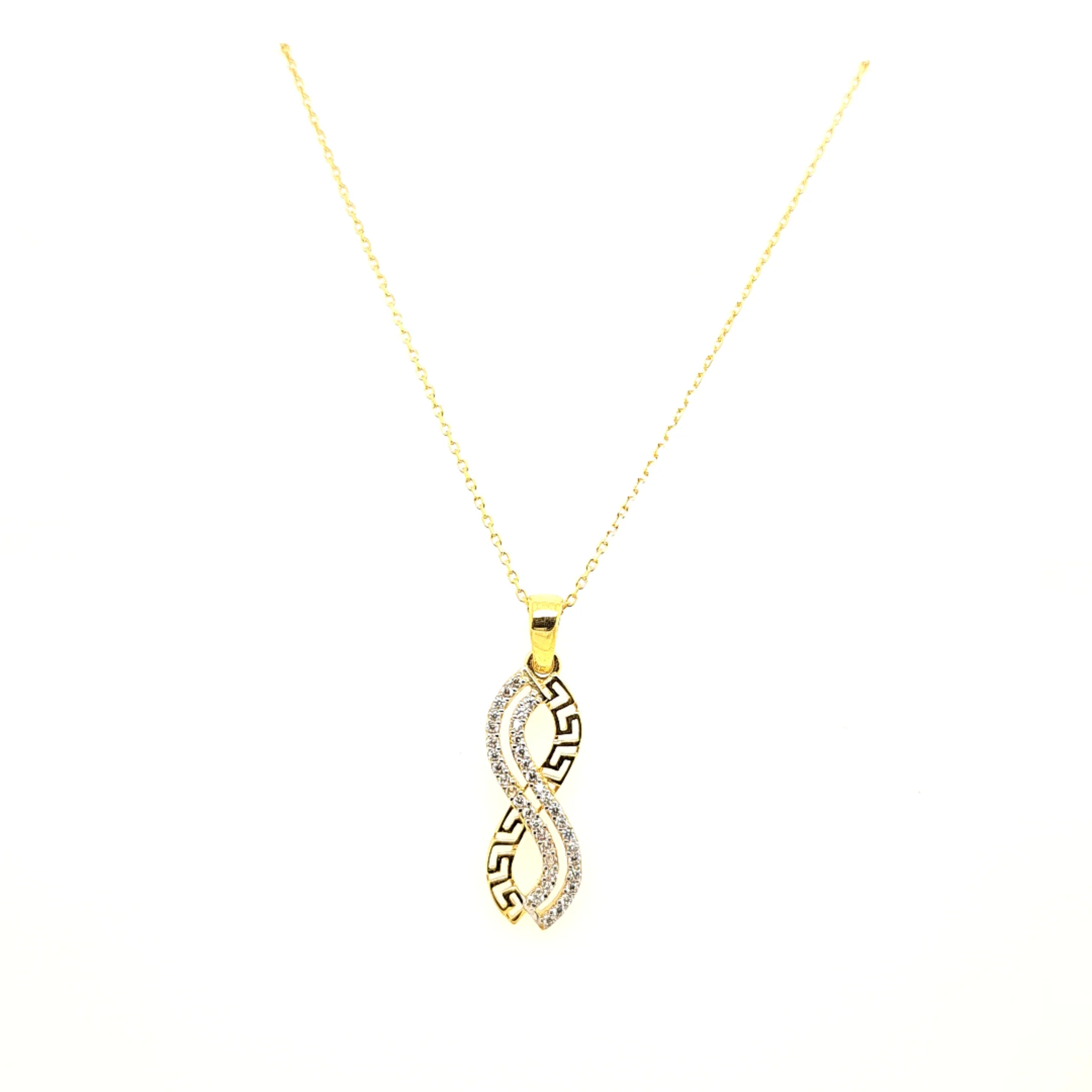 925 Silber |  Halskette Infinity mit Zirkonia