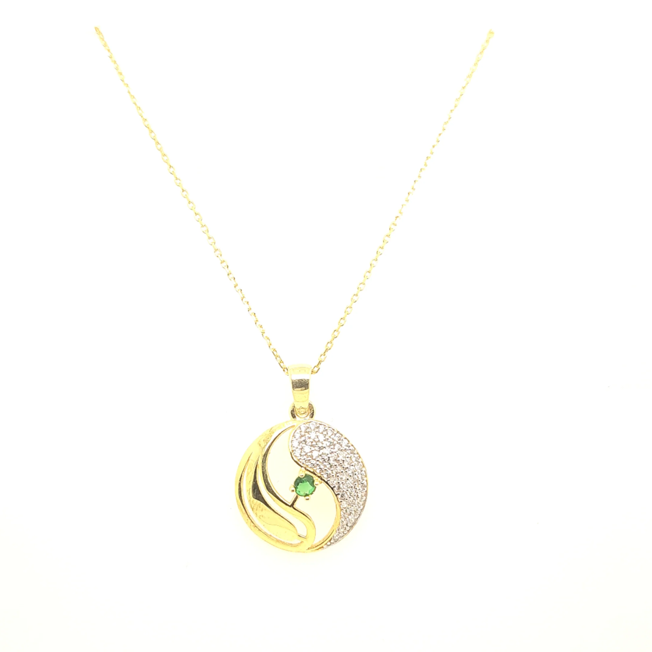 925 Silber |  Halskette Rund mit Zirkonia - Image 3
