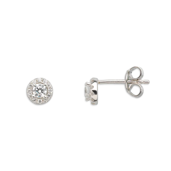 925 Silber |  Ohrringe SILVER CIRCLE HALO XENOX