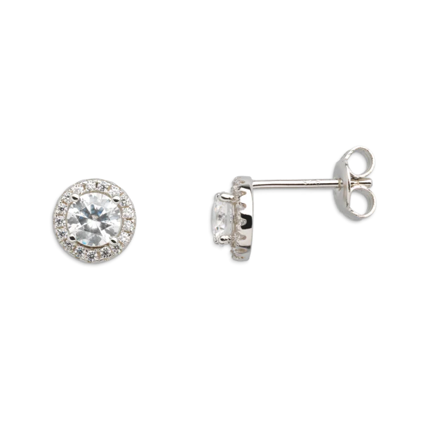 925 Silber |  Ohrringe SILVER CIRCLE HALO XENOX