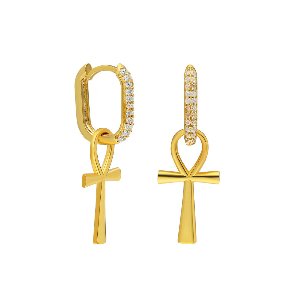 Ankh Zirkonia Ohhringe