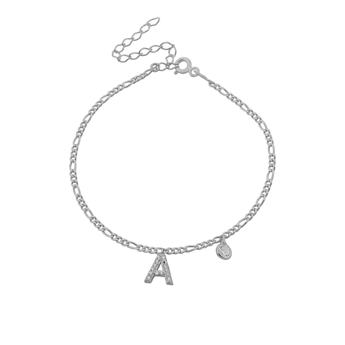 Armkette Figaro Zirkonia mit Buchstabe - Image 2
