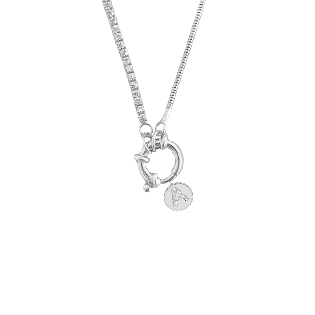 Chain Design Italia Iced Round Zirkonia Buchstabenkette - Image 2