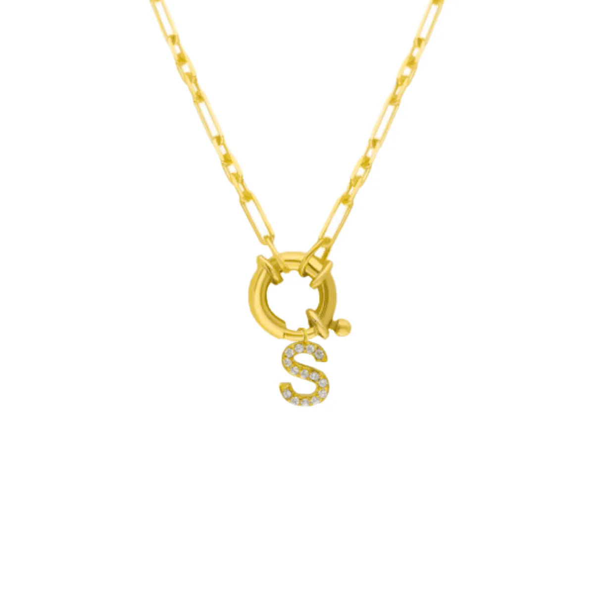 Chain Zirkonia Buchstaben Halskette