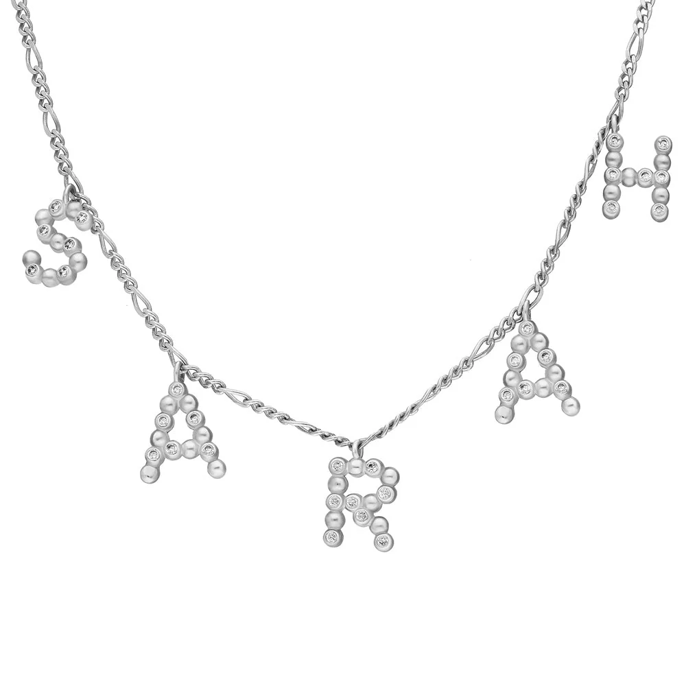 Chocker Ball Zirkonia Namenskette - Image 2