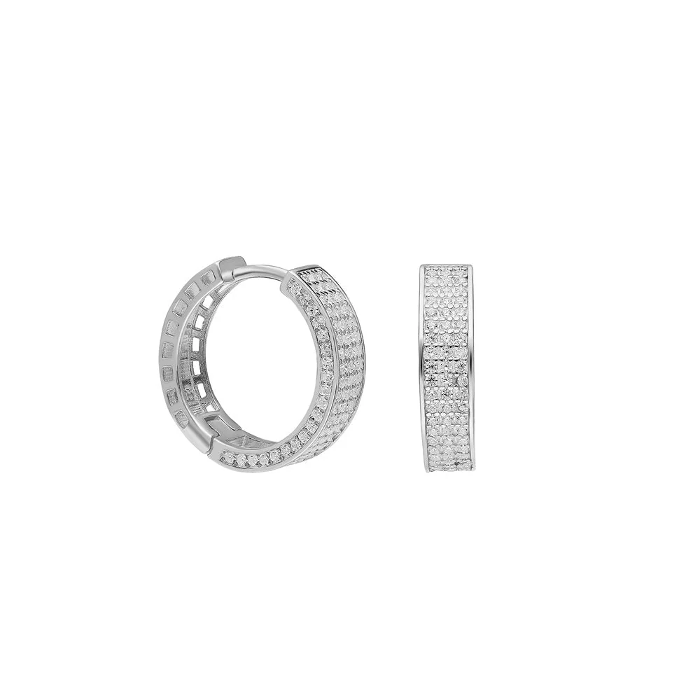 Creolen Luxus Ohrringe mit Zirkonia - Image 2