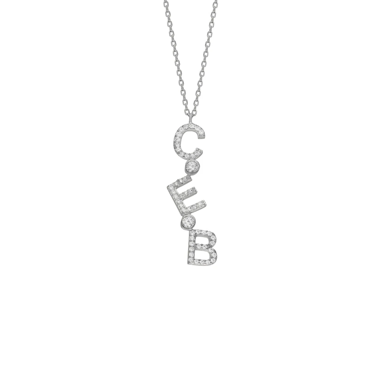 Chocker Senkrecht Zirkonia Buchstabenkette - Image 2