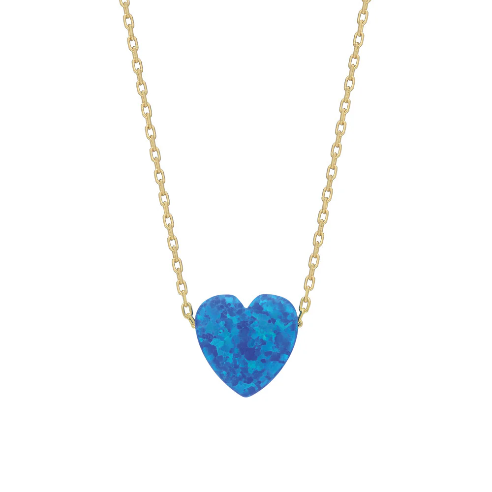HERZ OPAL HALSKETTE