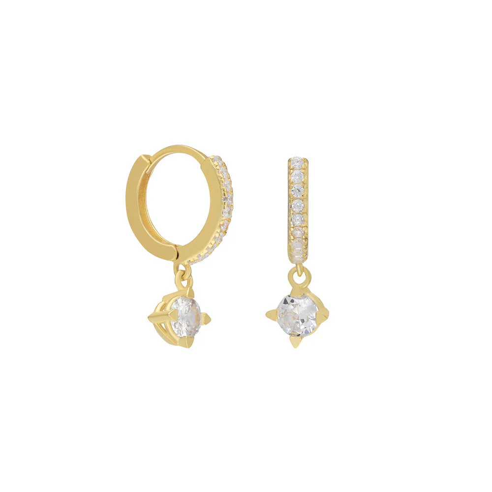 ONE STONE ZIRKONIA OHRRINGE