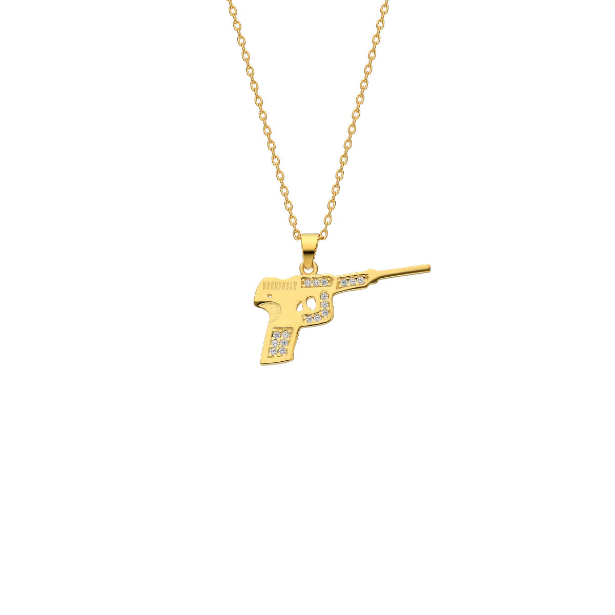Pistole Kette mit Zirkonia