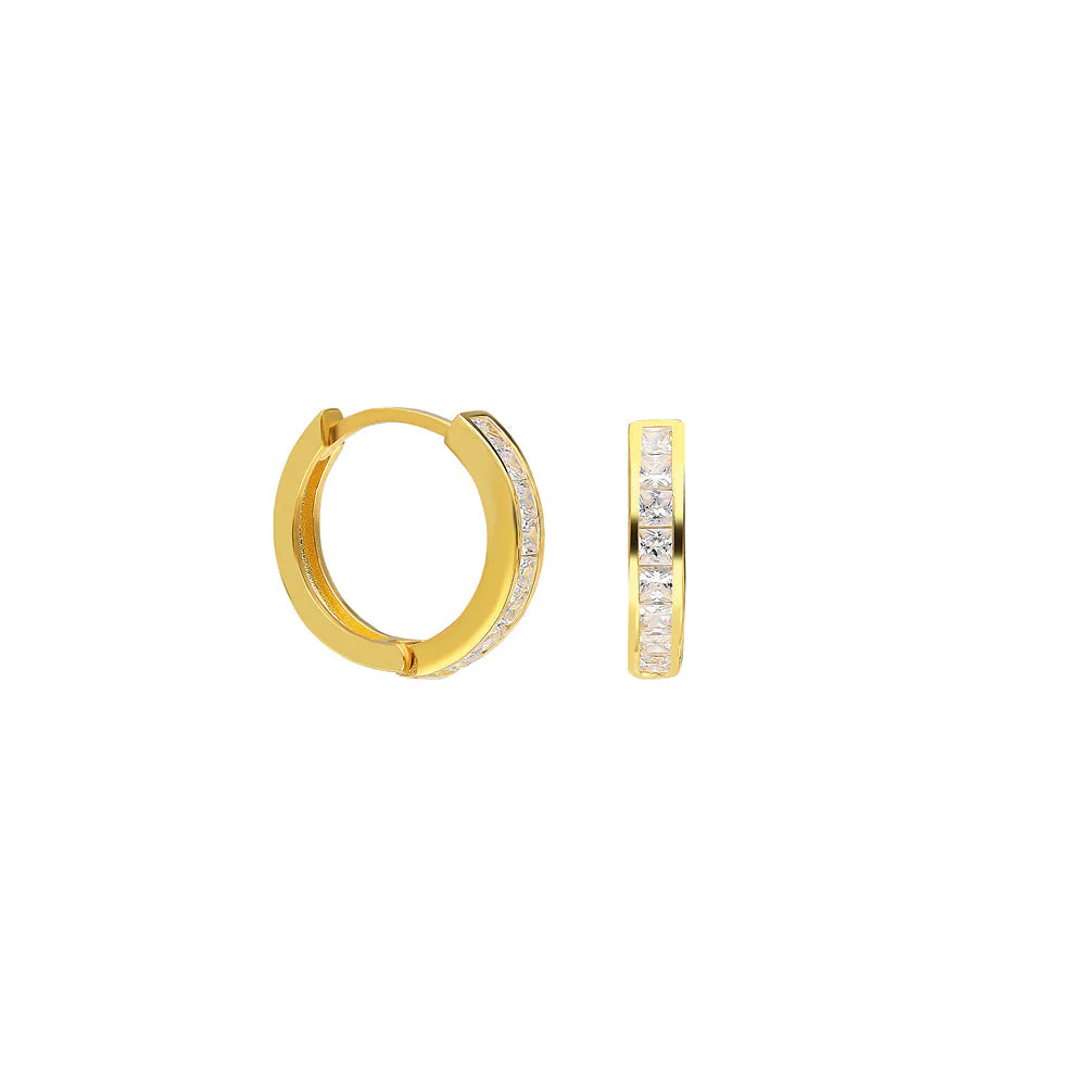 Round Zirconia Basic Ohrring