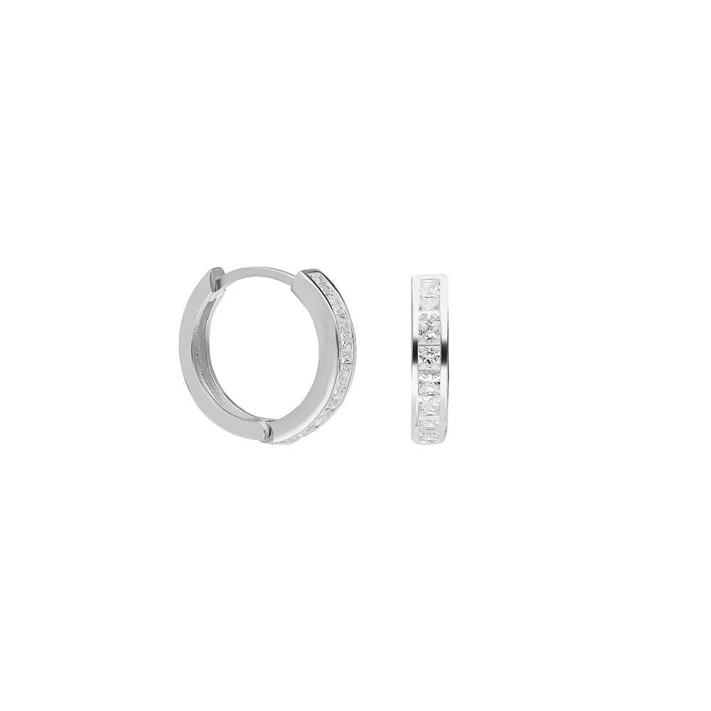 Round Zirconia Basic Ohrring - Image 2