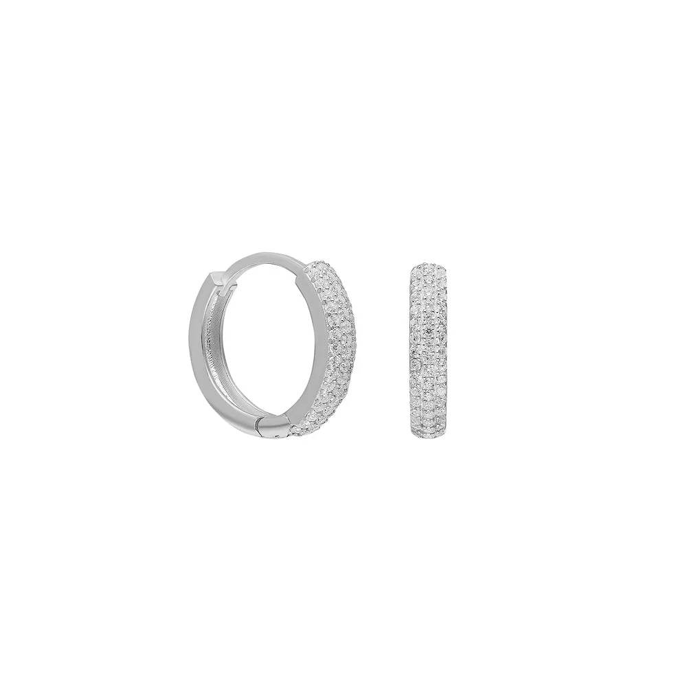 Runde Ohrringe mit Zirkonia - Image 2