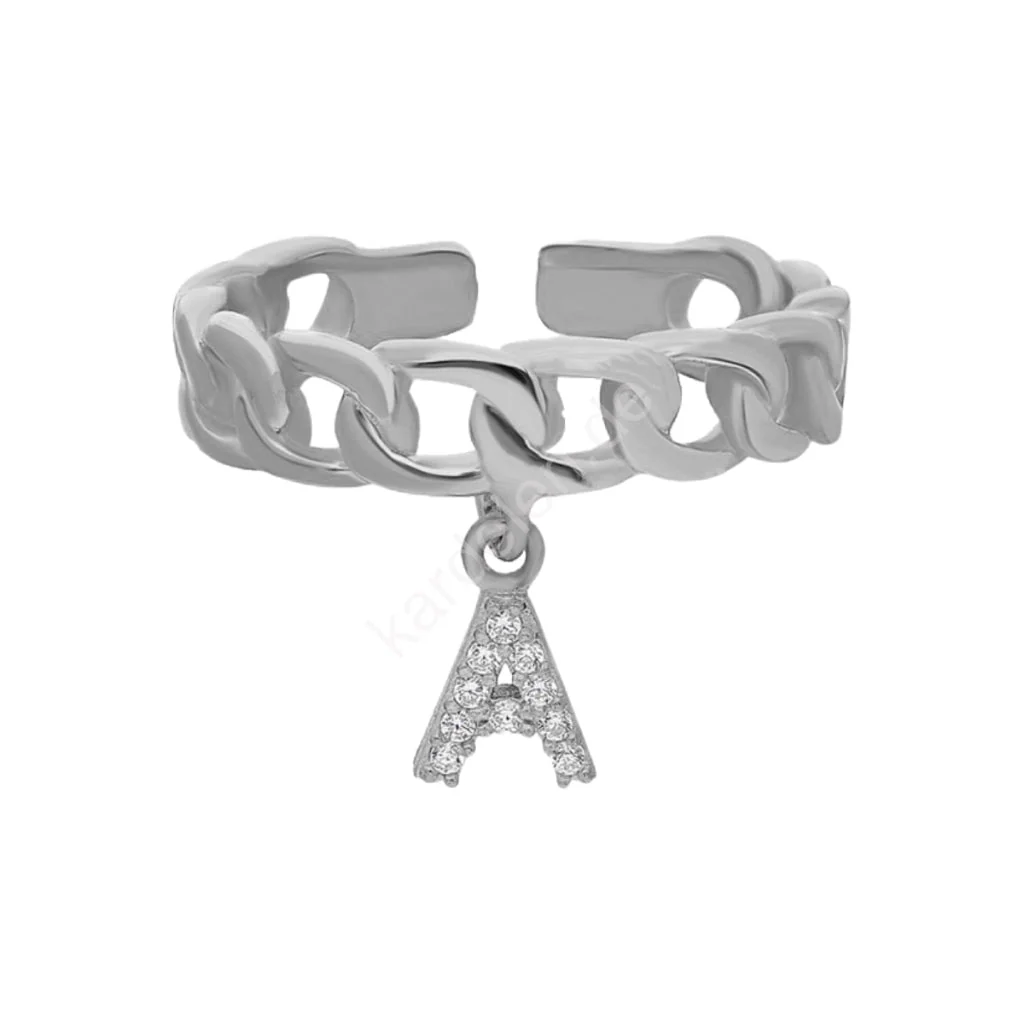 Zirkonia Buchstaben Ring - Image 2