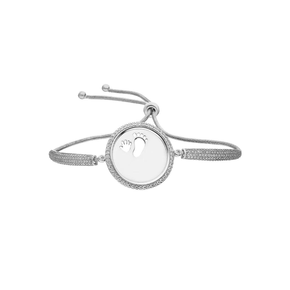 Zirkonia Gravurarmband Baby Hand&Fuß - Image 2