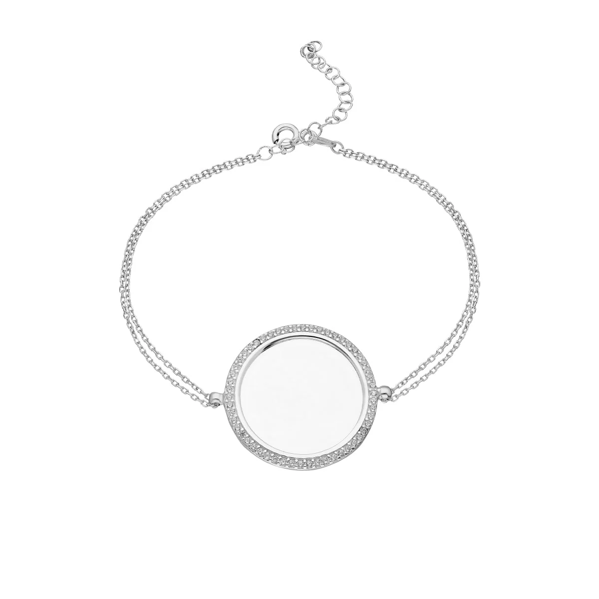 Zirkonia Plättchen Gravurarmband - Image 2